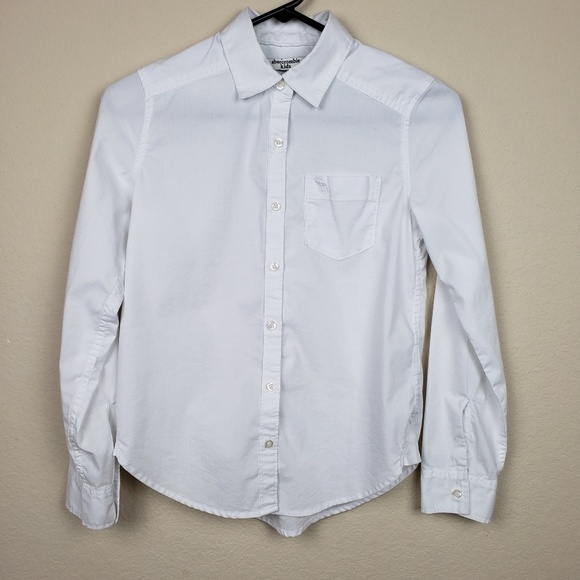 Abercrombie Kids White Button-up Dress Shirt - Picture 1 of 3